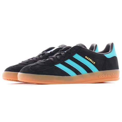 adidas gazelle indoor black aqua|adidas gazelle black with gold.